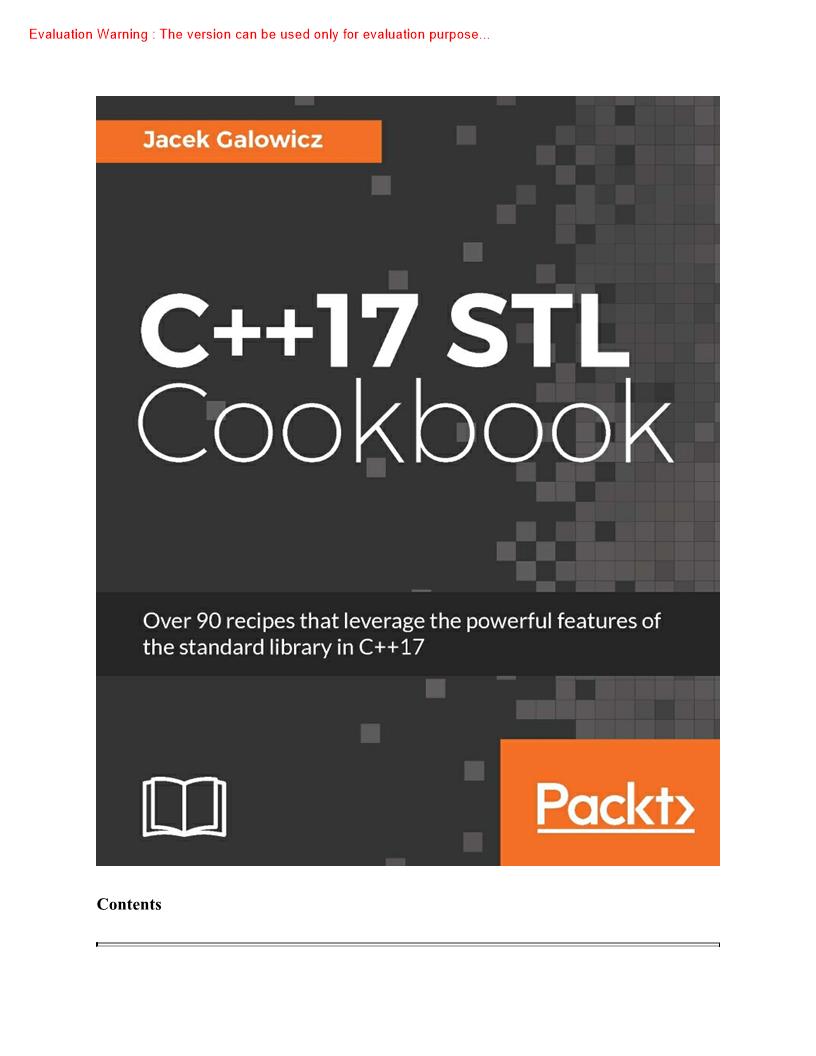 《C++  17 STL Cookbook》