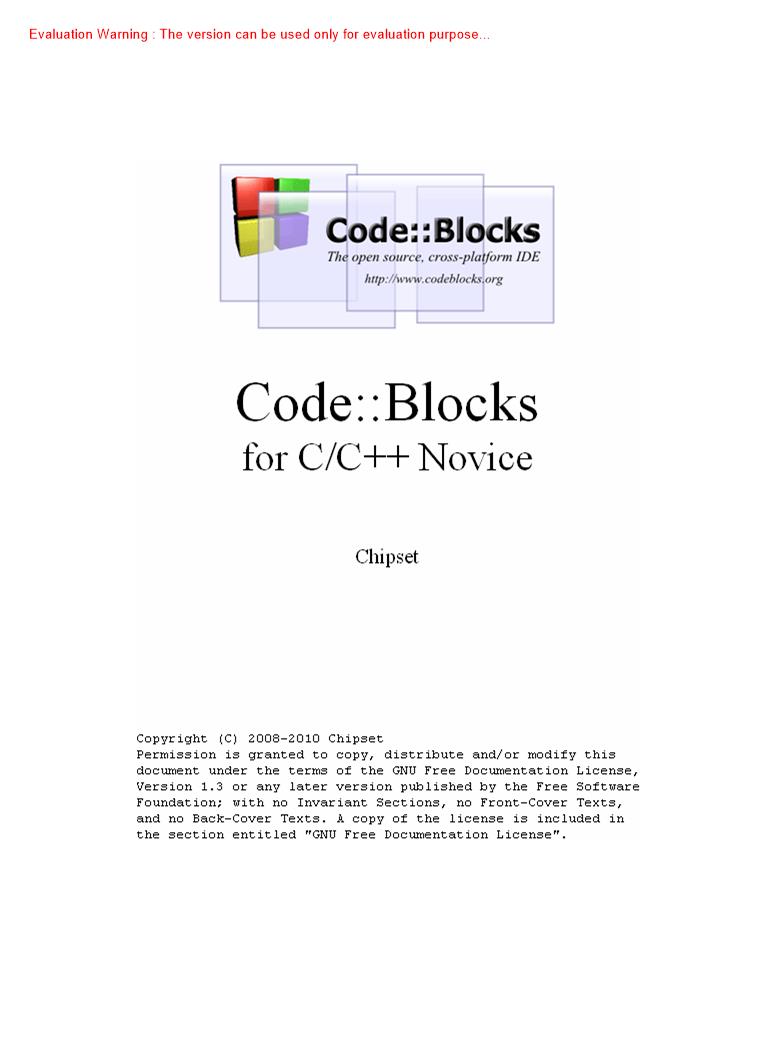 《CodeBlocks for C_CC++ Novice_Chipset》