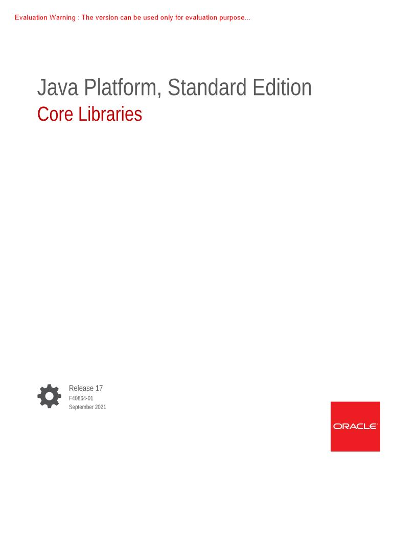 《Core Libraries—Java Platform Standard Edition》