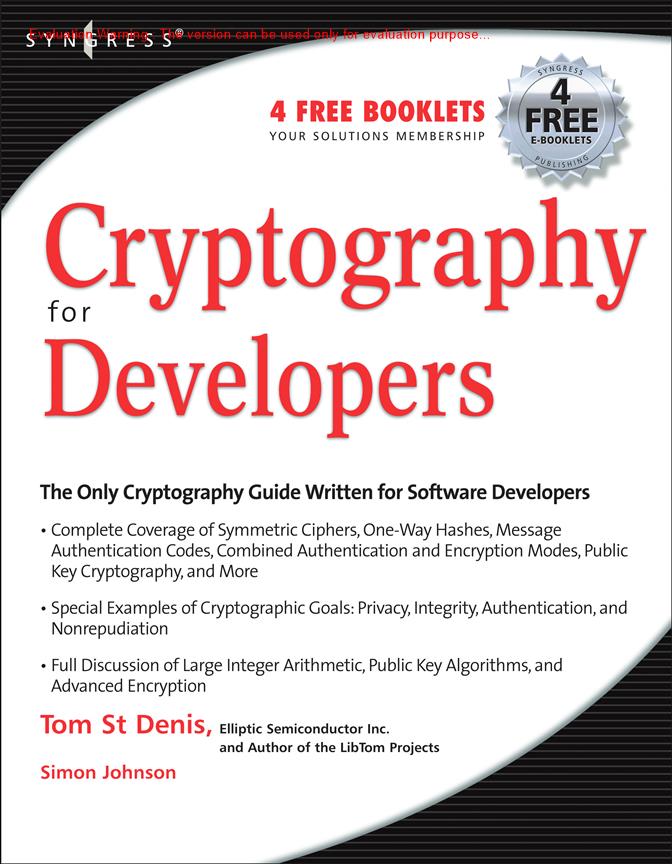 《Cryptography for Developers_Tom St Denis》