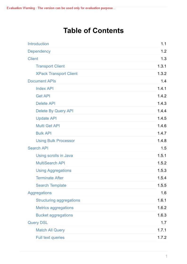 《ElasticSearch JAVA开发手册》