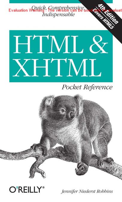 《HTML&XHTML袖珍参考手册(HTML and XHTML Pocket Reference)_Jennifer Niederst Robbins》