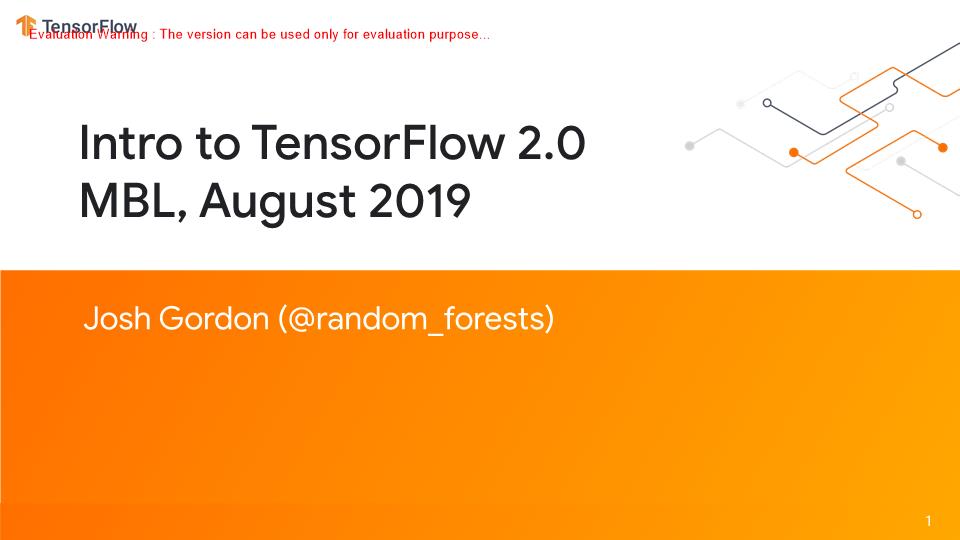 《Intro to TensorFlow 20》