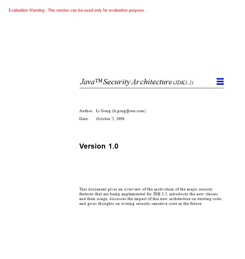 《Java Security Architecture》