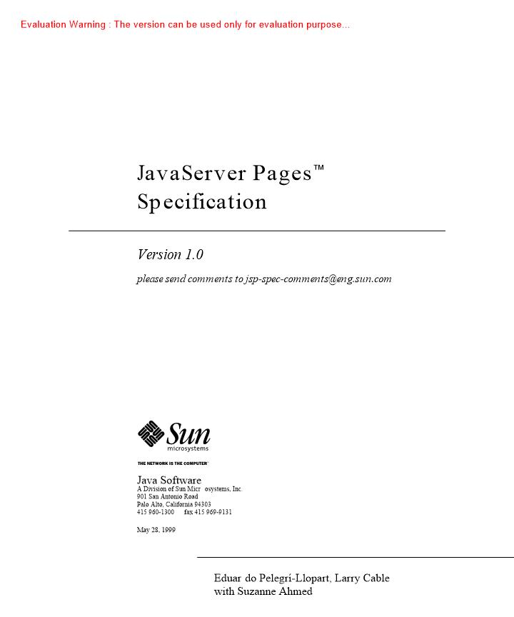 《JavaServer Pages Specification》