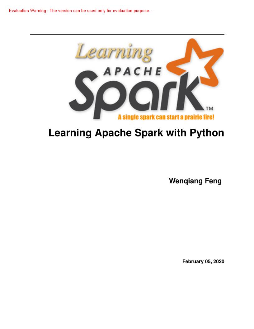 《Learning Apache Spark with Python_Wenqiang Feng编著》