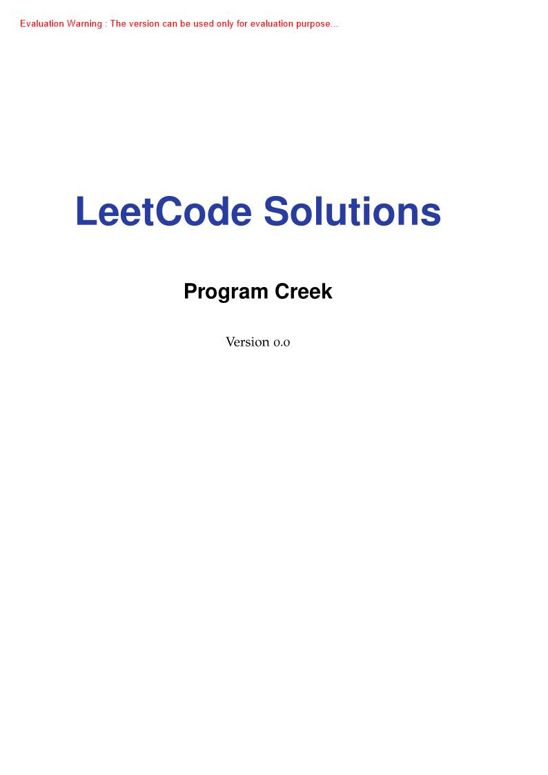 《LeetCode Solutions题解（java语言实现）》