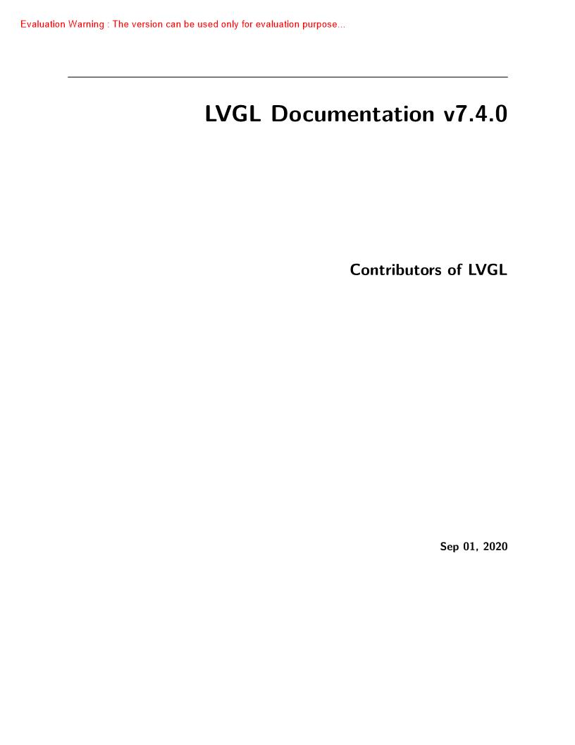 《LVGL Documentation》