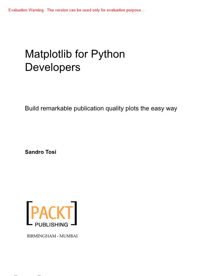 《matplotlib for python developers_Sandro Tosi》