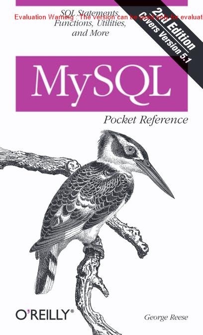 《MySQL袖珍参考手册(MySQL Pocket Reference)_George Reese》