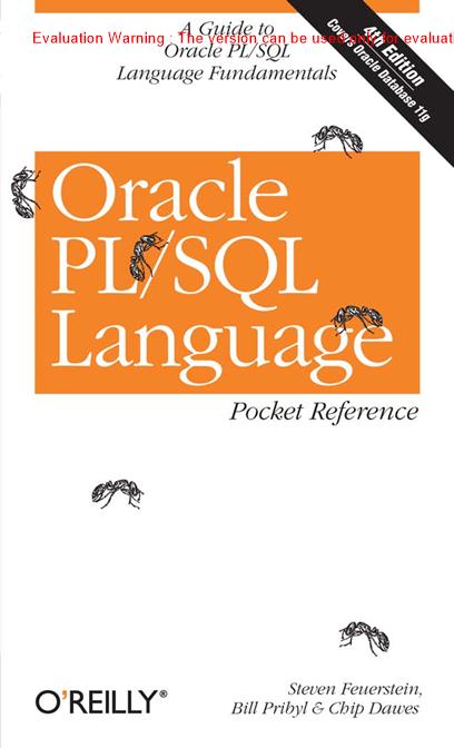 《Oracle PL-SQL袖珍参考手册(Oracle PLSQL Language Pocket Reference)_Feuerstein》