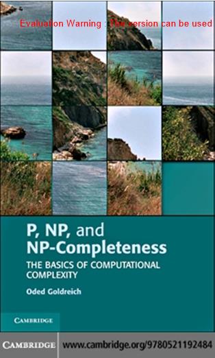 《P, NP, and NP-Completeness The Basics of Computational Complexity)_Oded Goldreich》