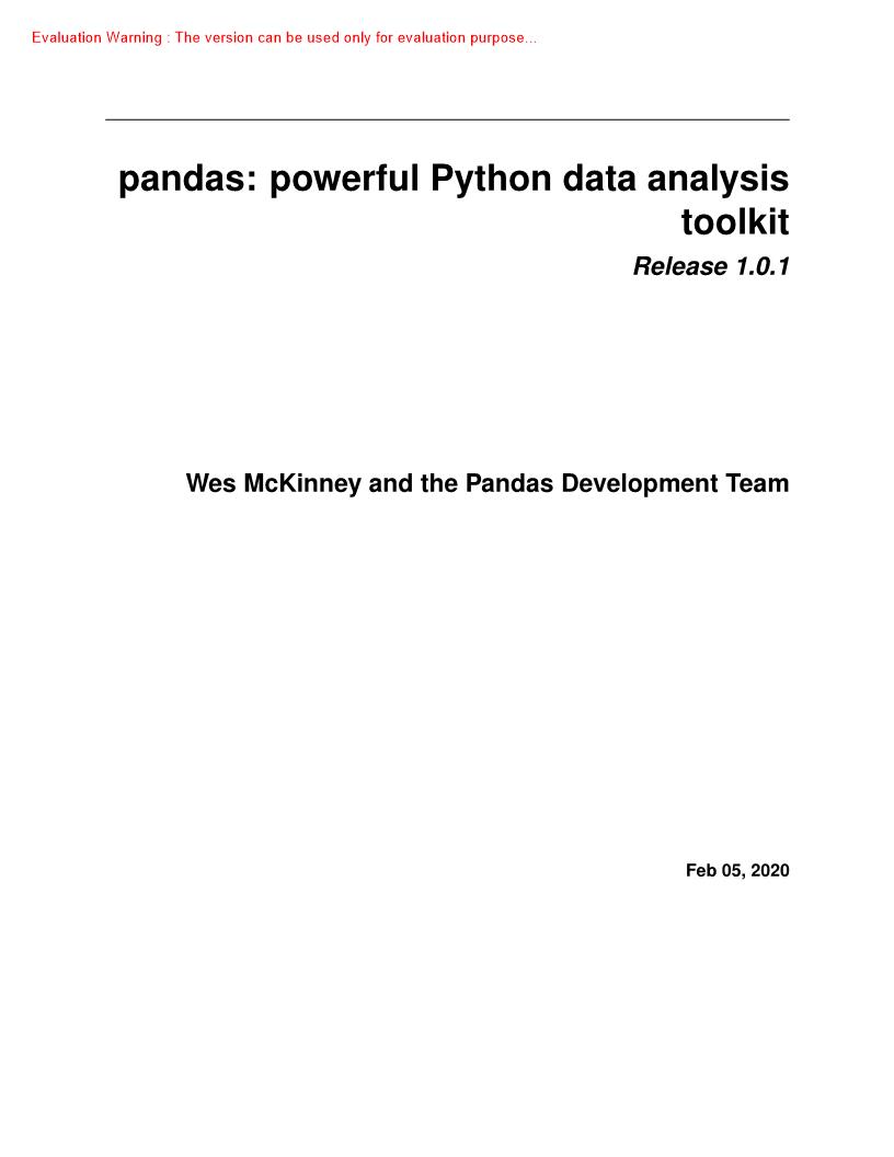 《pandas powerful Python data analysis toolkit_共3021页》