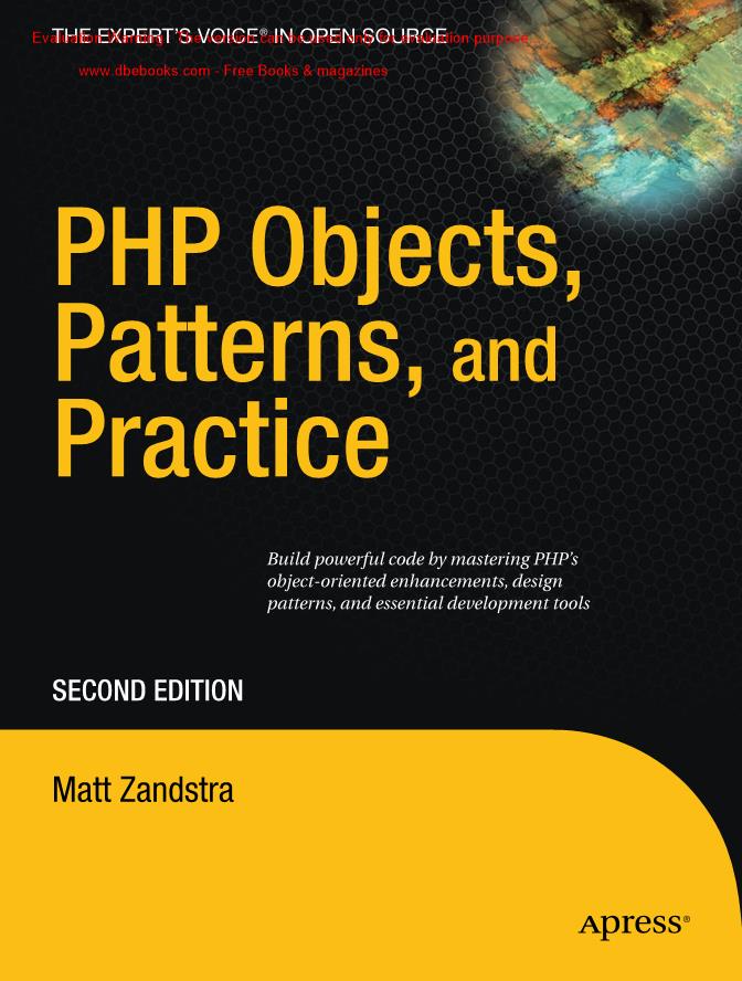 《PHP Objects Patterns and Practice_Matt Zandstra》