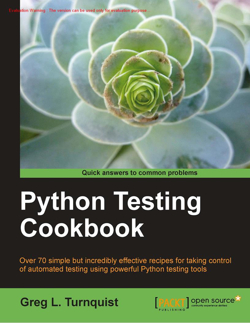 《Python Testing Cookbook_Greg L Turnquist》