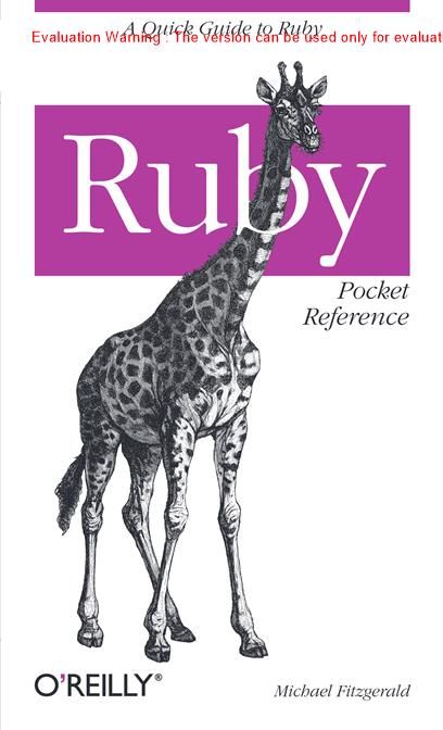 《Ruby袖珍参考手册(Ruby Pocket Reference)_Michael Fitzgerald著》