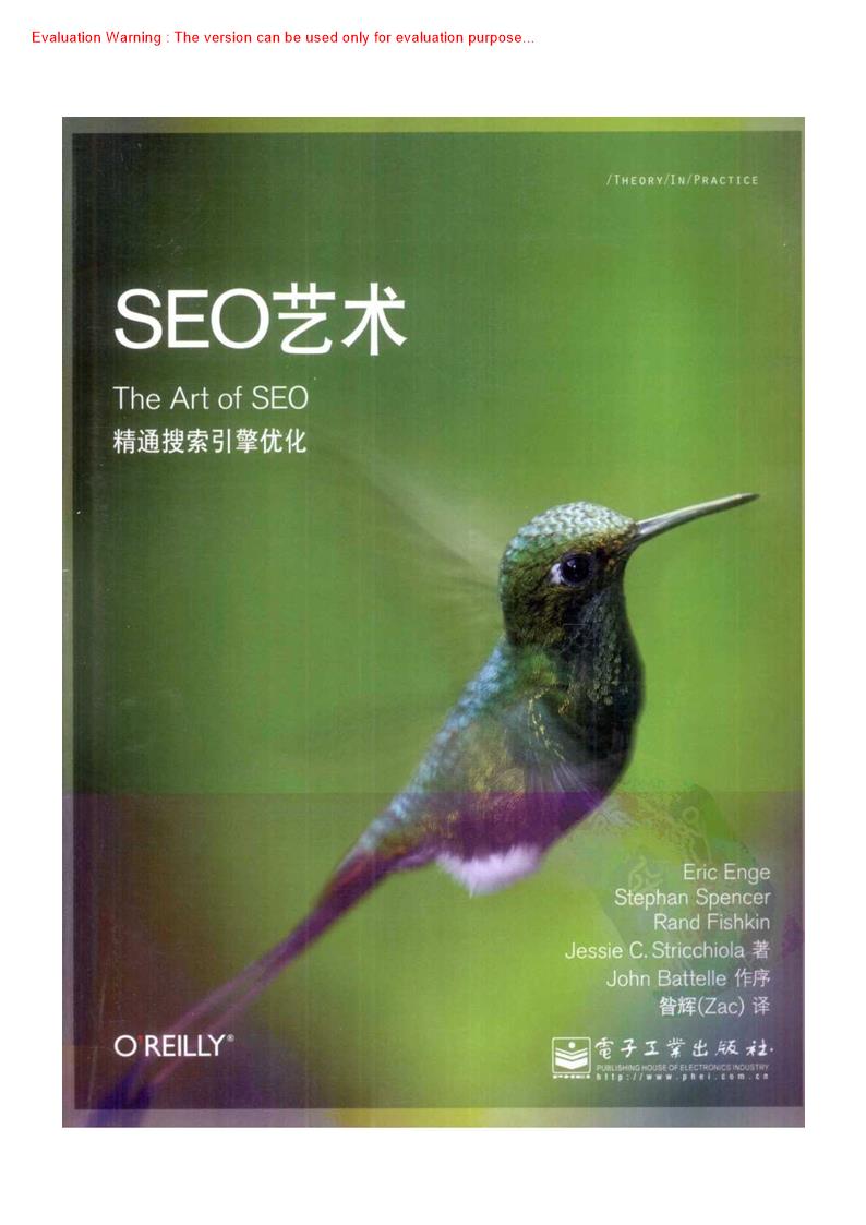 《SEO艺术(The Art of SEO)—精通搜索引擎优化_Eric Enge著_昝辉译》