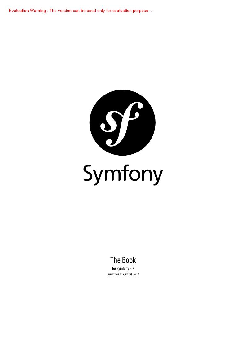 《Symfony教程》