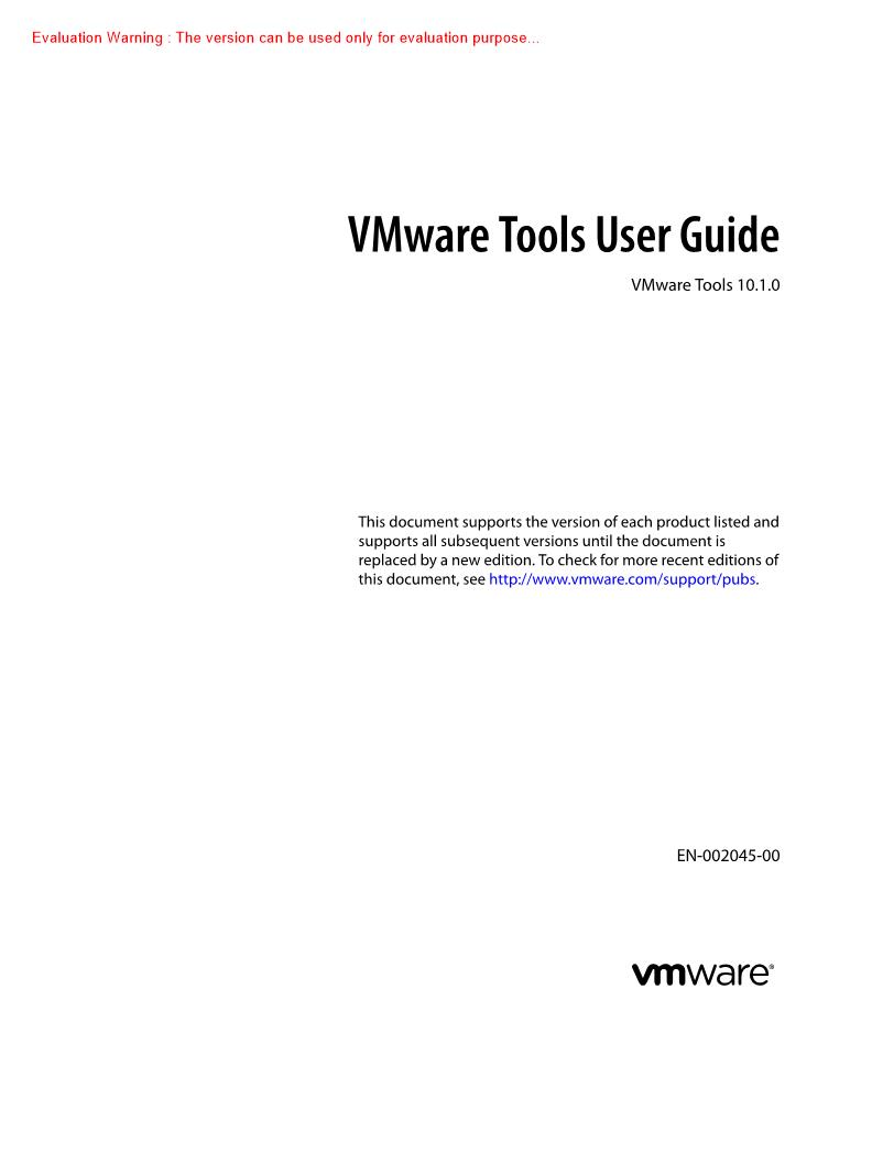 《VMware Tools User Guide》