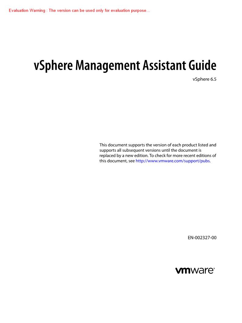 《vSphere Management Assistant Guide》